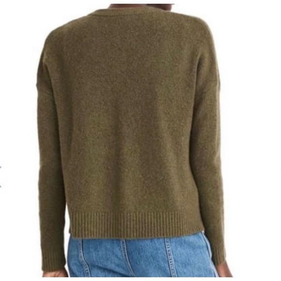 Madewell Colburne Cardigan Sweater Moth Olive Green #MA563 Size M Wool Blend - Picture 3 of 12